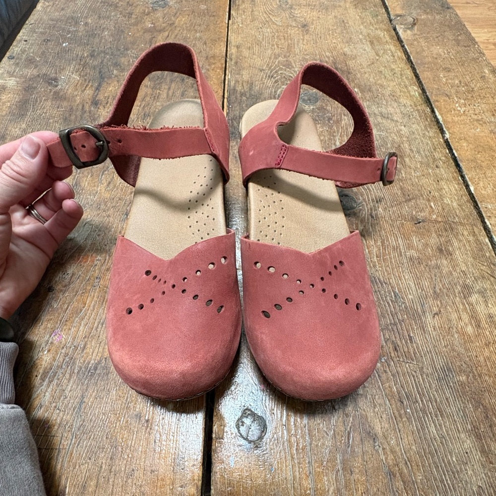 Sanita Mary Jane clog shoes, leather